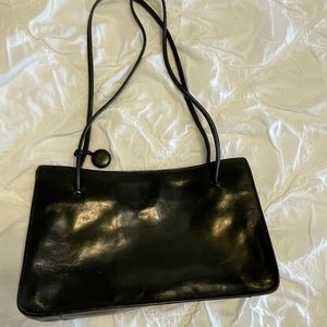Monsac black leather handbag